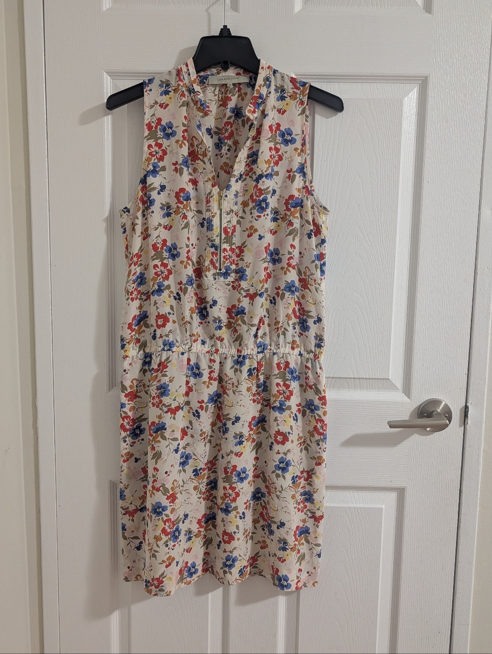 Gerard Darel Paris 100% Silk Floral Dress Quiet Luxury Old Money Summer - 8